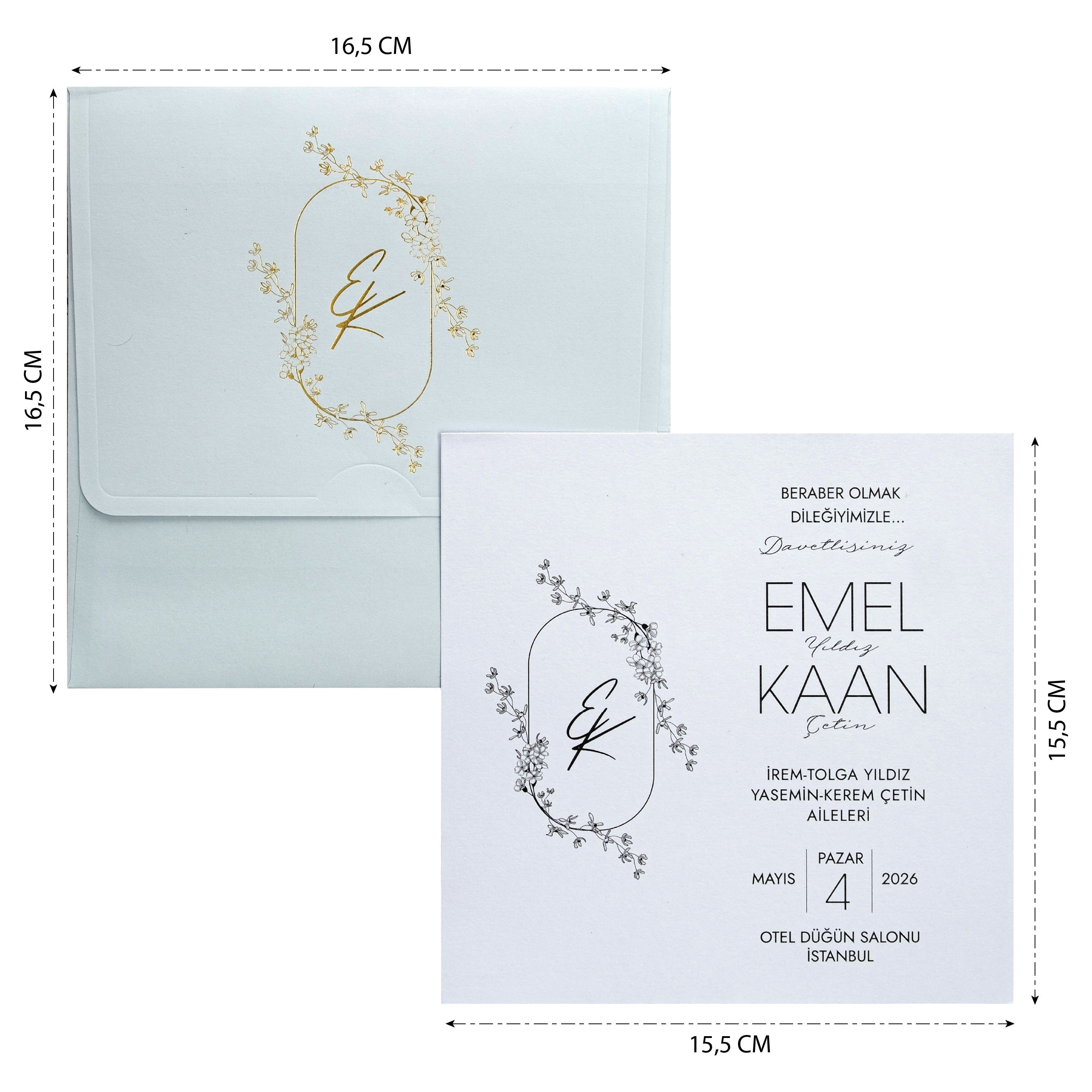 Eko Polen Düğün Davetiyesi - 40332