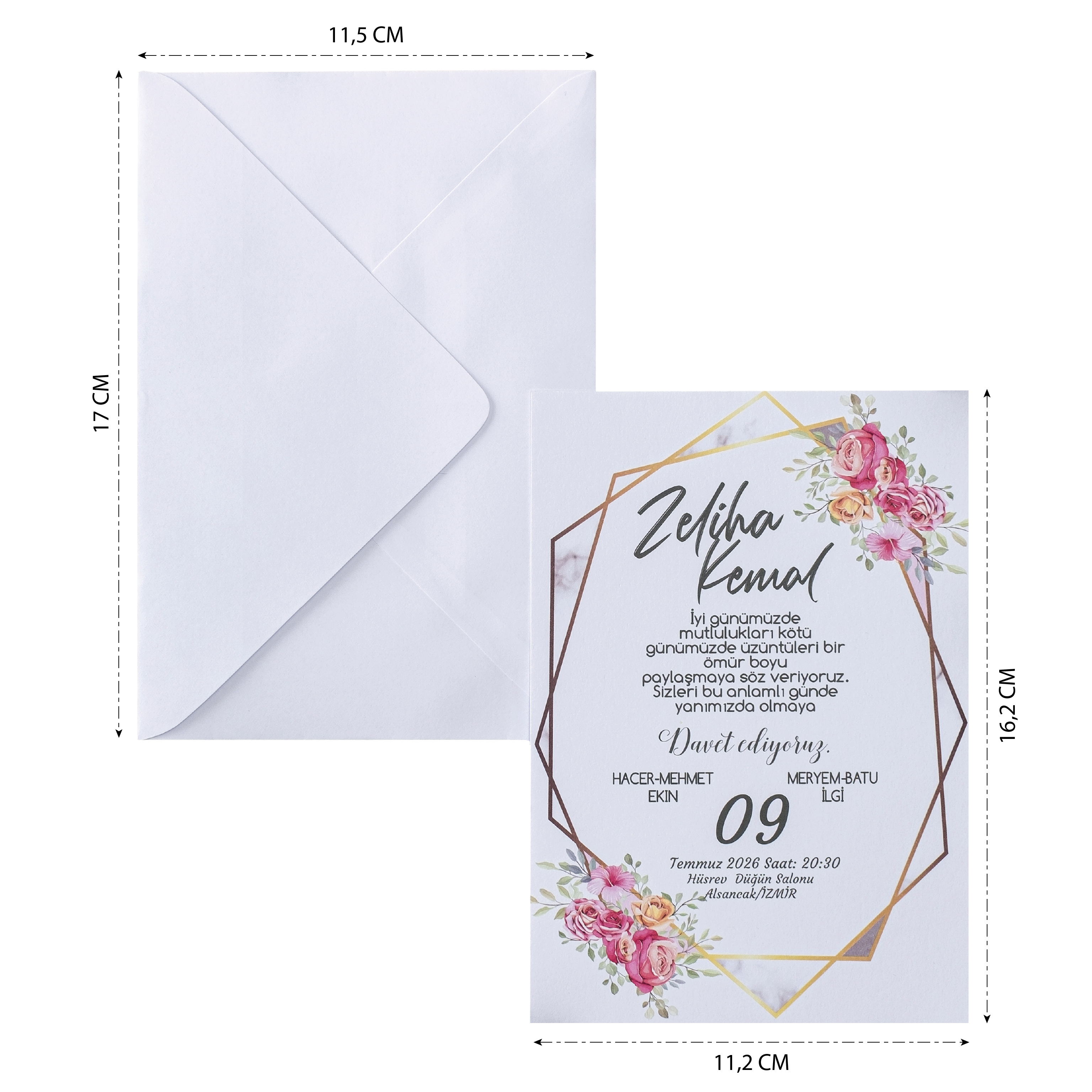 Eko Polen Düğün Davetiyesi - 40429